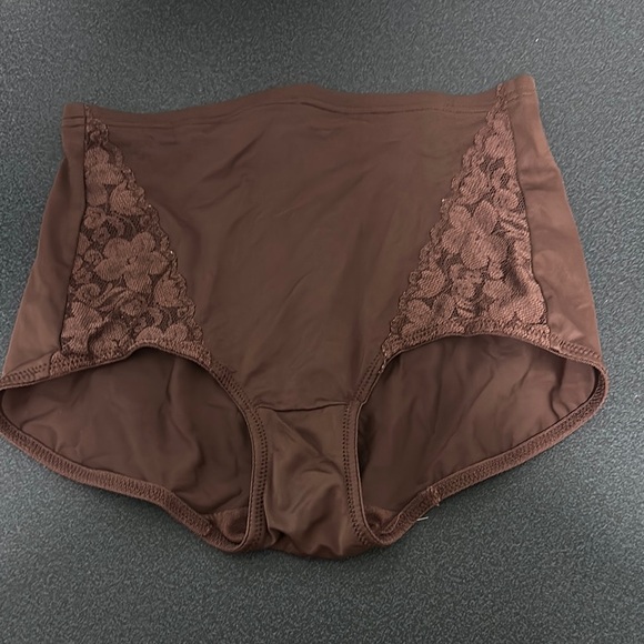 Flexees Brown Lace Control Panties - Picture 1 of 2